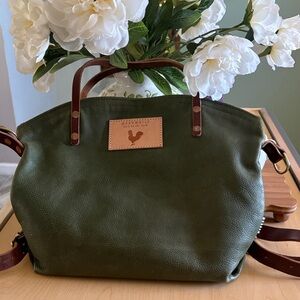 Meanwhile Back on the Farm 2.0 hunter green backpack